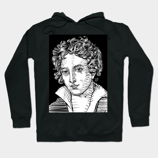 PERCY BYSSHE SHELLEY ink portrait Hoodie by lautir